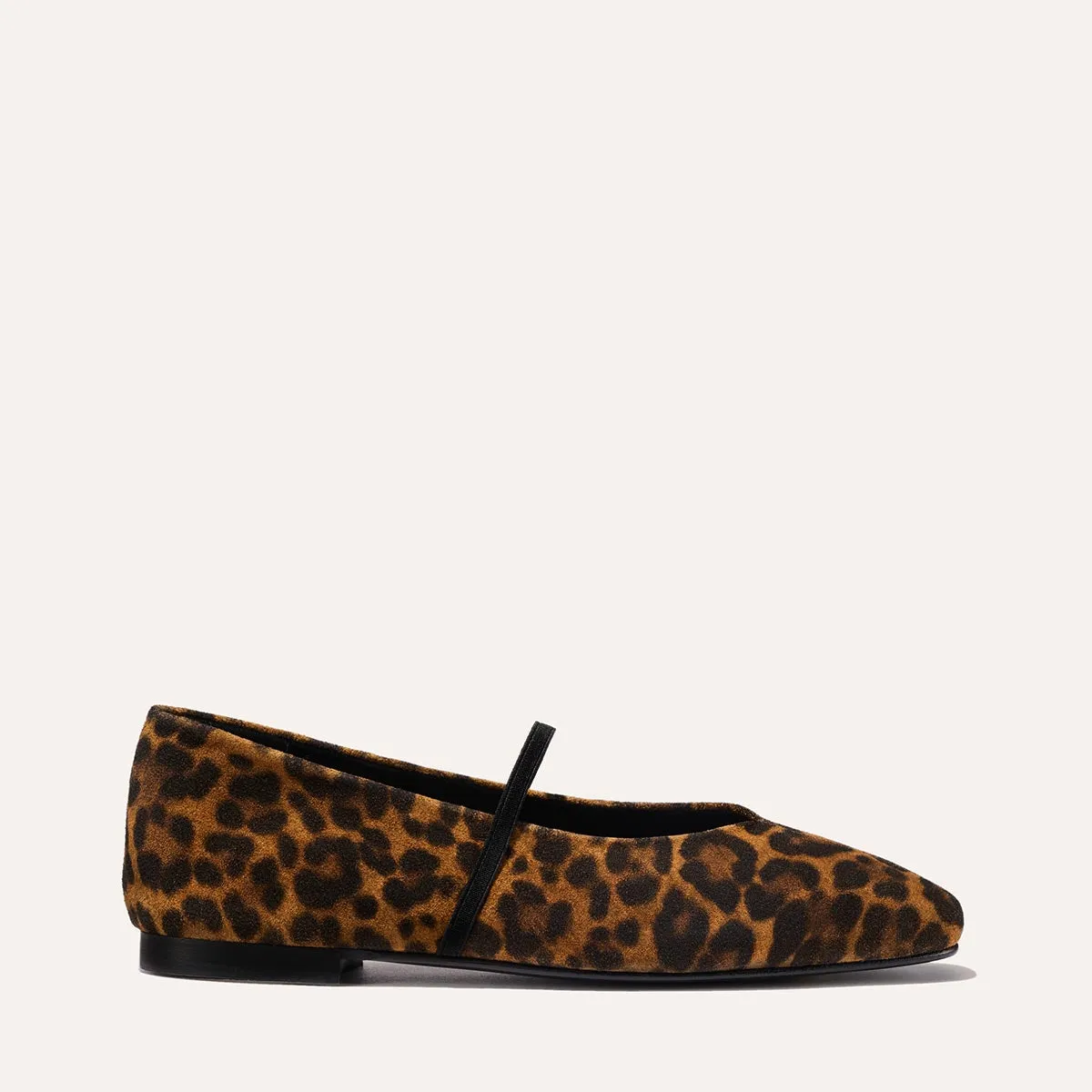 T-strap Flat Shoes The Phoebe - Leopard Suede