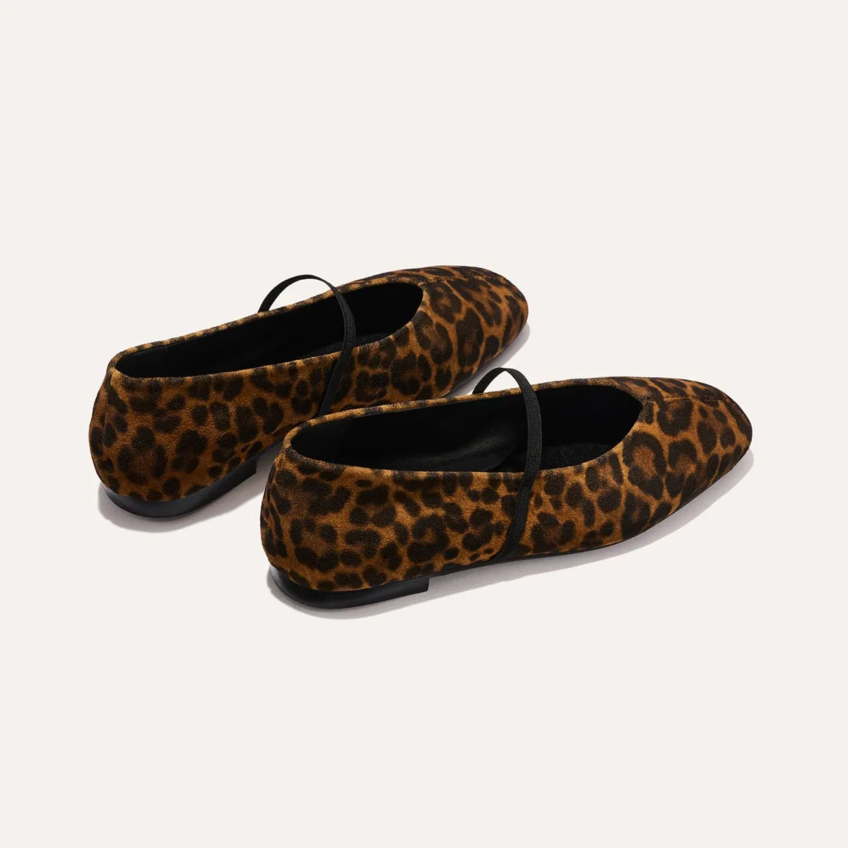 The Phoebe - Leopard Suede Flat Shoes Images