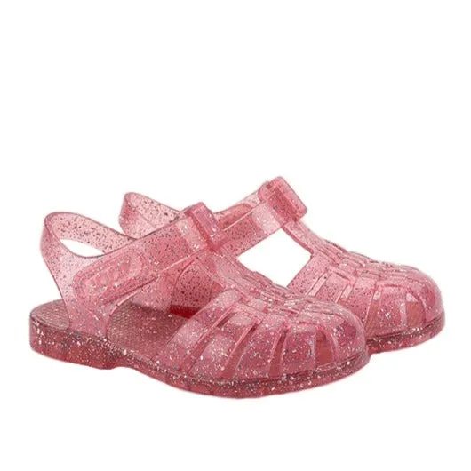 Dunnet Flower Buttersoft Leather Sandals Igor 10329-387 Clasica Cristal Sandals, Tr.Fucsia Multi Glitter