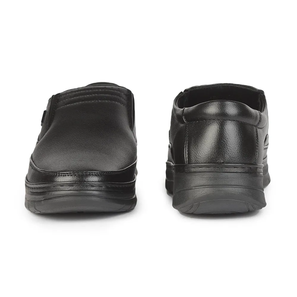 Fortune (Black) Formal Slip on Shoes For Men ER-34 By Liberty Flat Wedding Dress Shoes