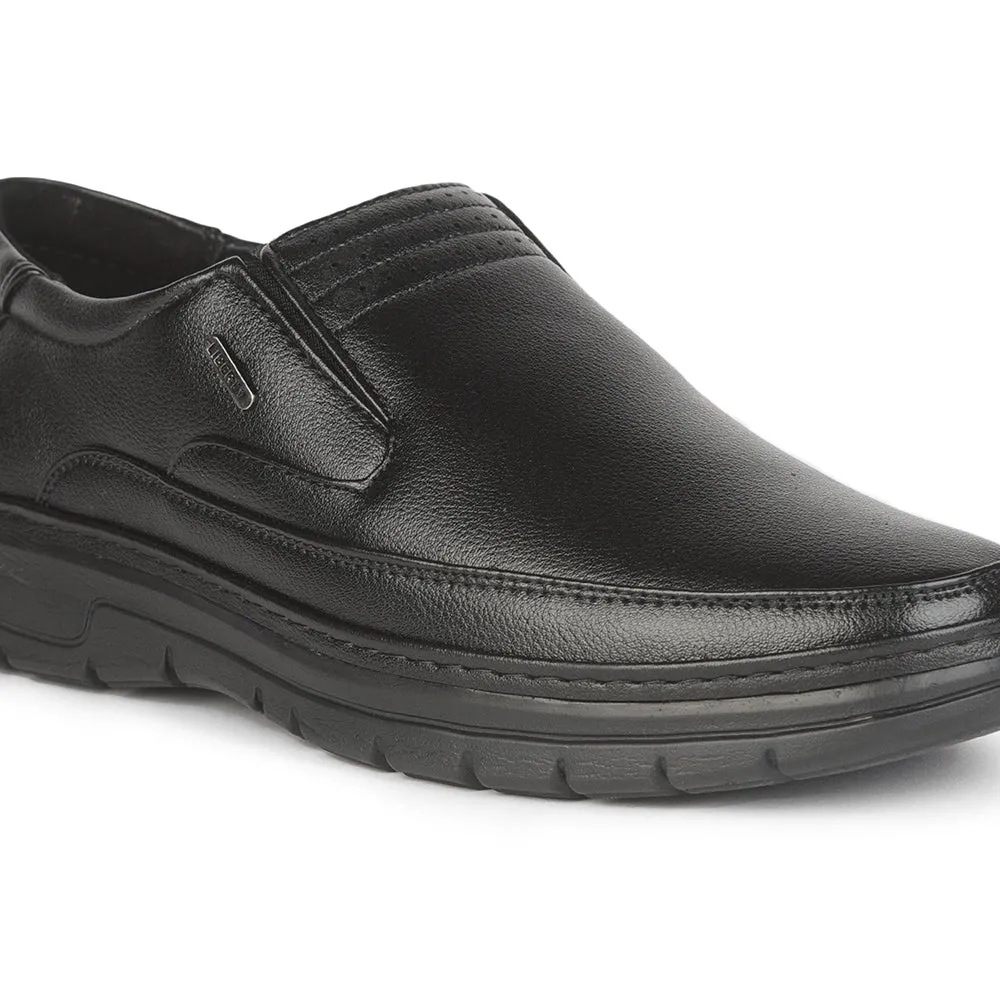 Fortune (Black) Formal Slip on Shoes For Men ER-34 By Liberty Burlington Dress Shoes