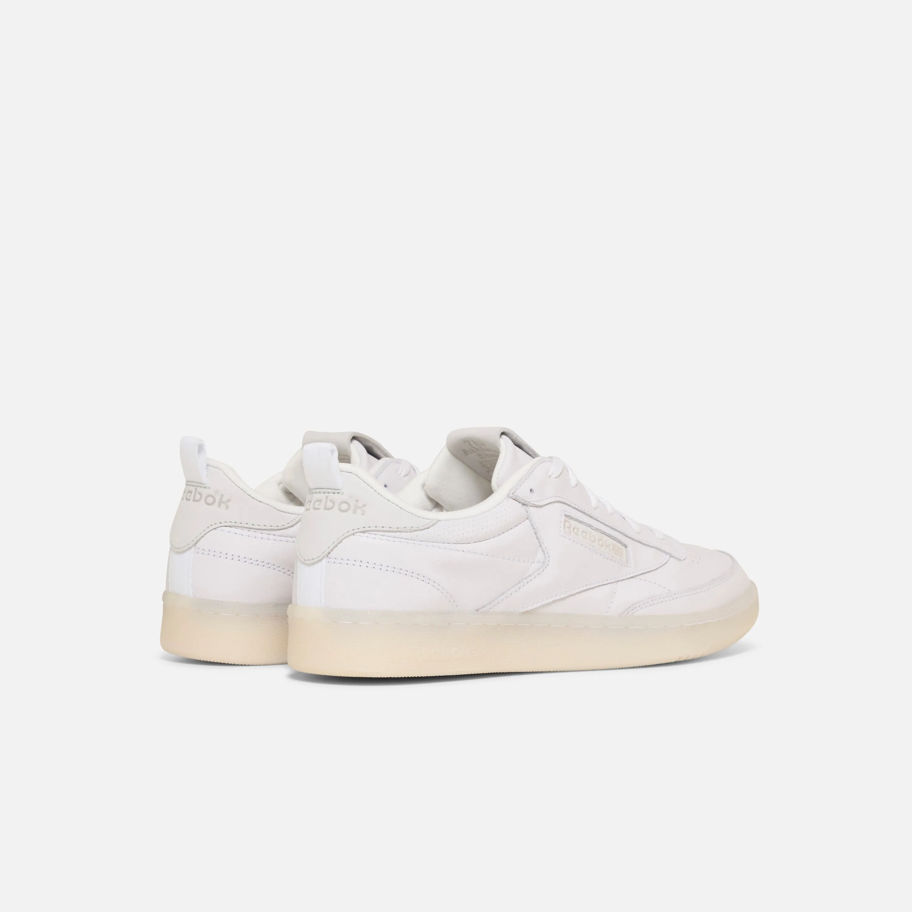 Club C 85 Pl White/Gold Met/Pure Grey Basketball Shoes With Gel Bottom