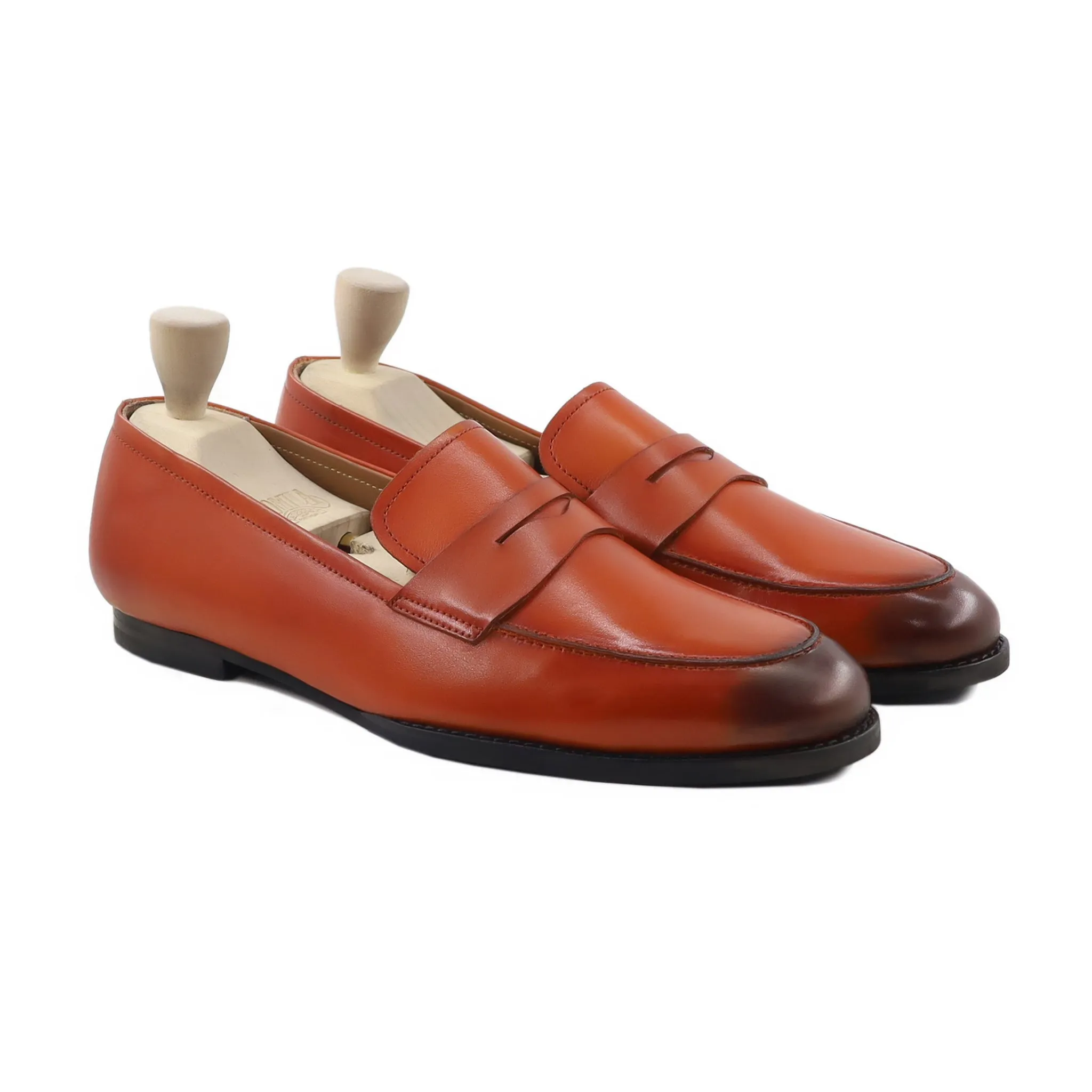 Loafers Tan Colin - Men's Orange Tan Calf Leather Loafer