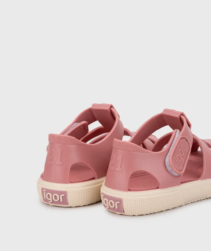 Rockstud Flat Sandals Igor Girl's Bay Sandals - Nuevo Rosa