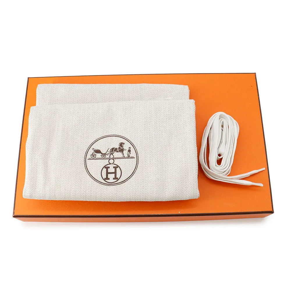 Orthopedic Diabetic Sneakers HERMES Sneakers Kid White Leather Velour Size 43.5