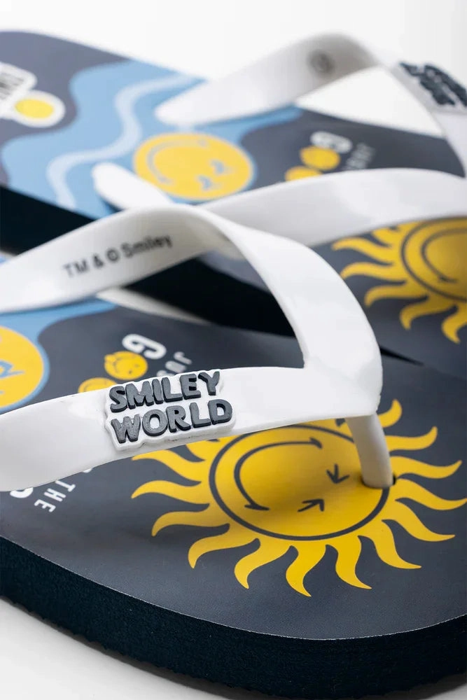 Smiley Flip Flop Navy Xmas Flip Flops
