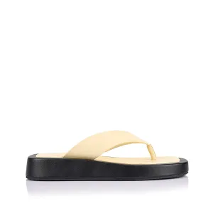Ancient Greek Sandals Jelly Flip Flops Bouncer II Flatform Thongs - Butter/Black