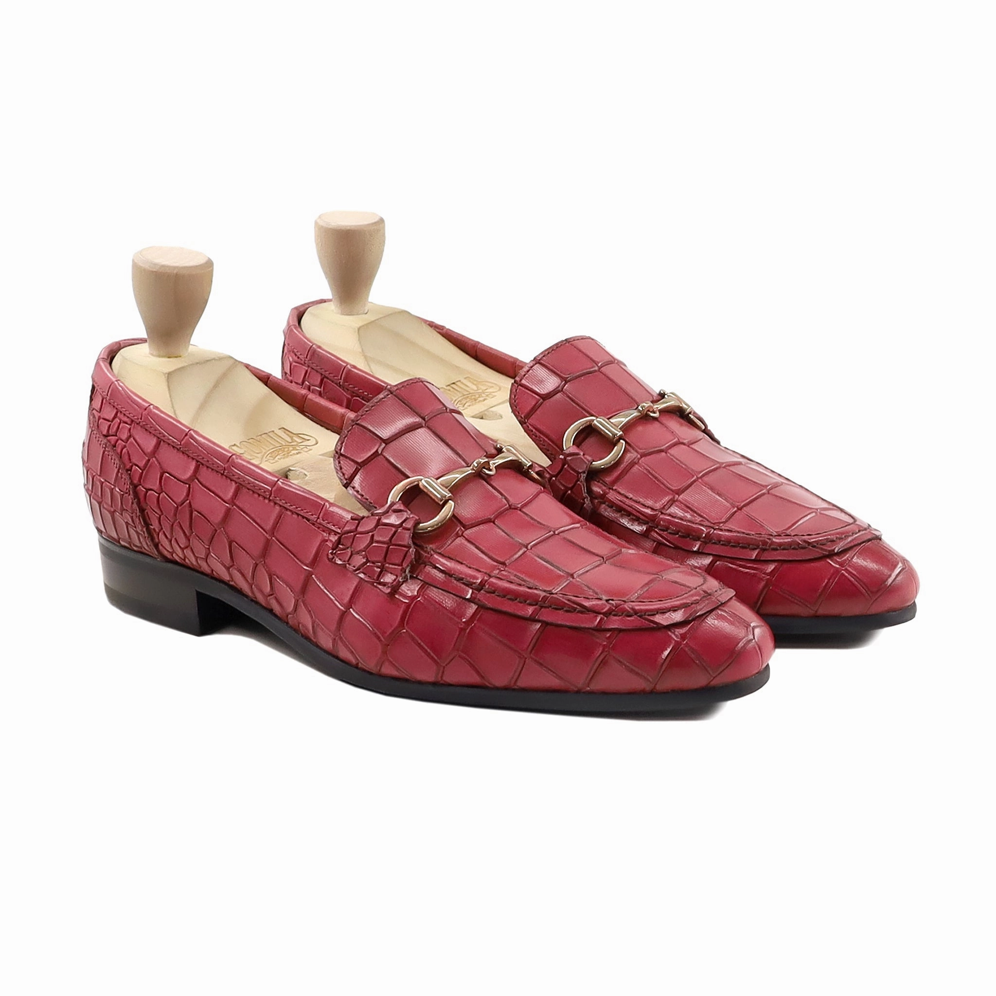 Ralph - Men's Oxblood Calf Leather Loafer Square Toed Loafers