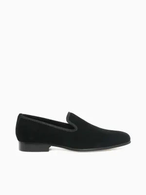 Chava Black Suede Loafers Bar Brooklyn