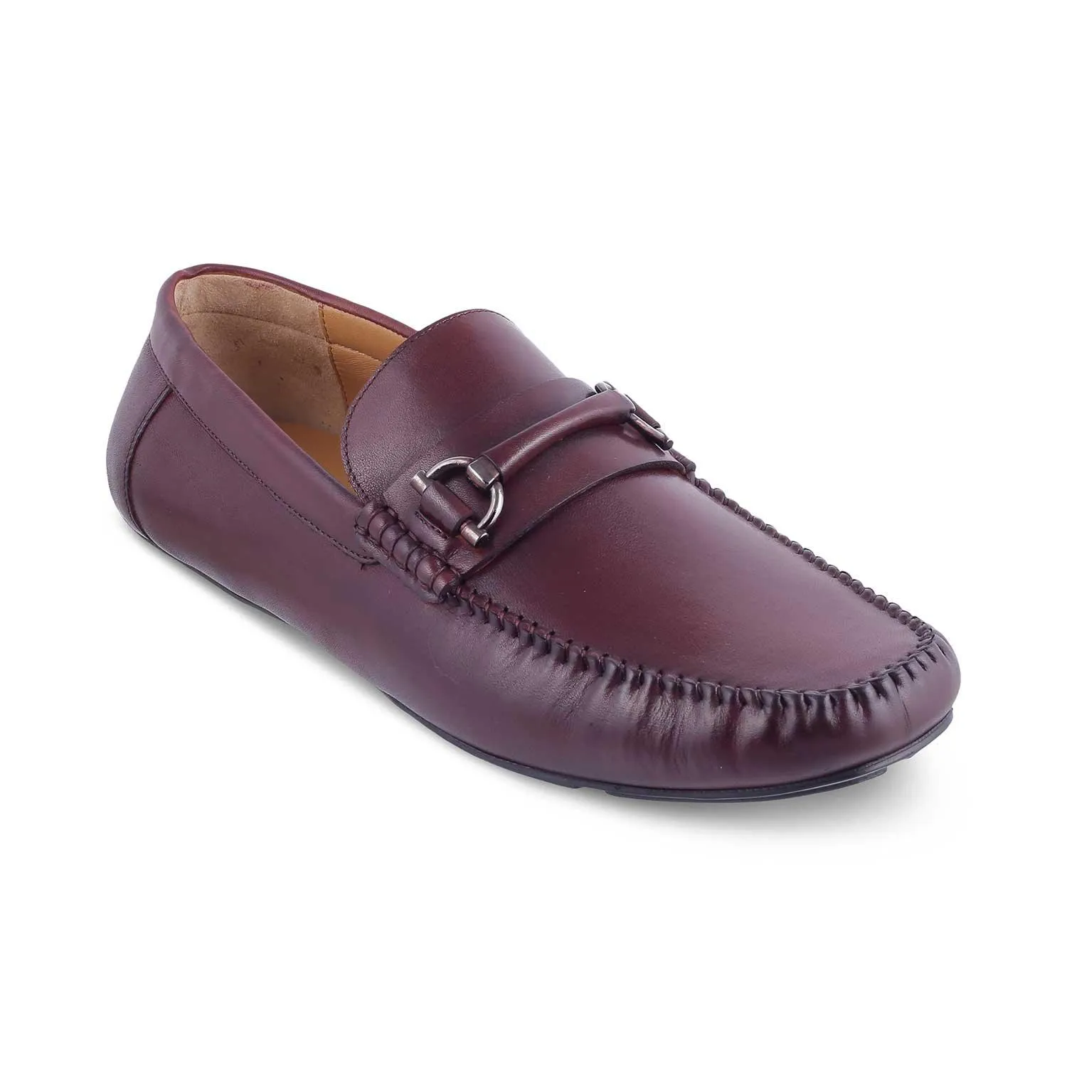 Loafers Faux Fur The Salvo Wine Men's Leather Driving Loafers Tresmode