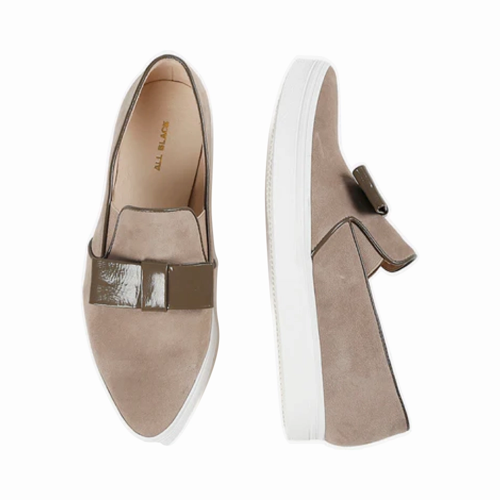 Similar Sandals All Black Women's Tux Suede Slip On in Taupe