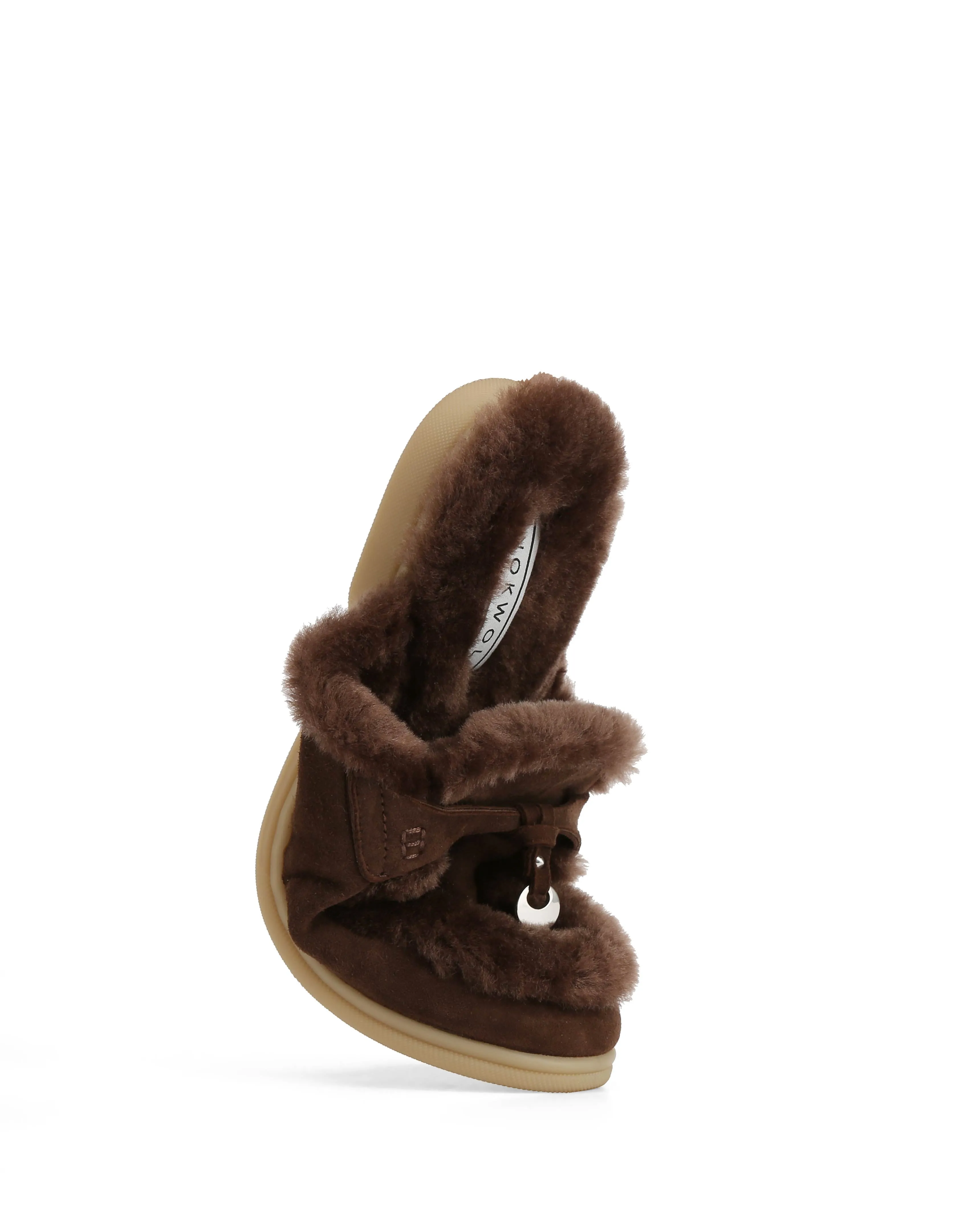 Jessie Fur Brown Suede Hiking Sneakers