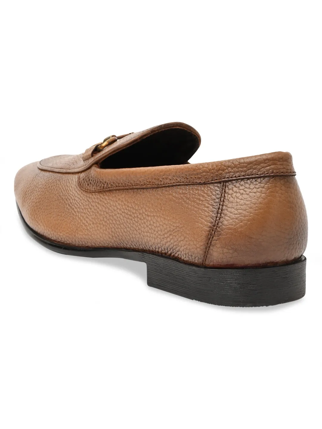 Regal Tan Men Leather Buckled Formal Slip Ons Encore Knit Slip On