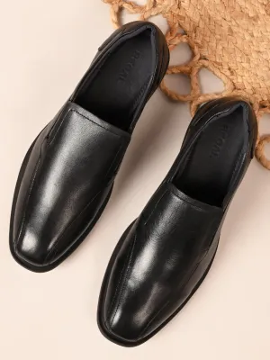 Slip On Canvas Sneakers Slip On Casual Regal Black Men Light Weight Comfort Leather Slip Ons