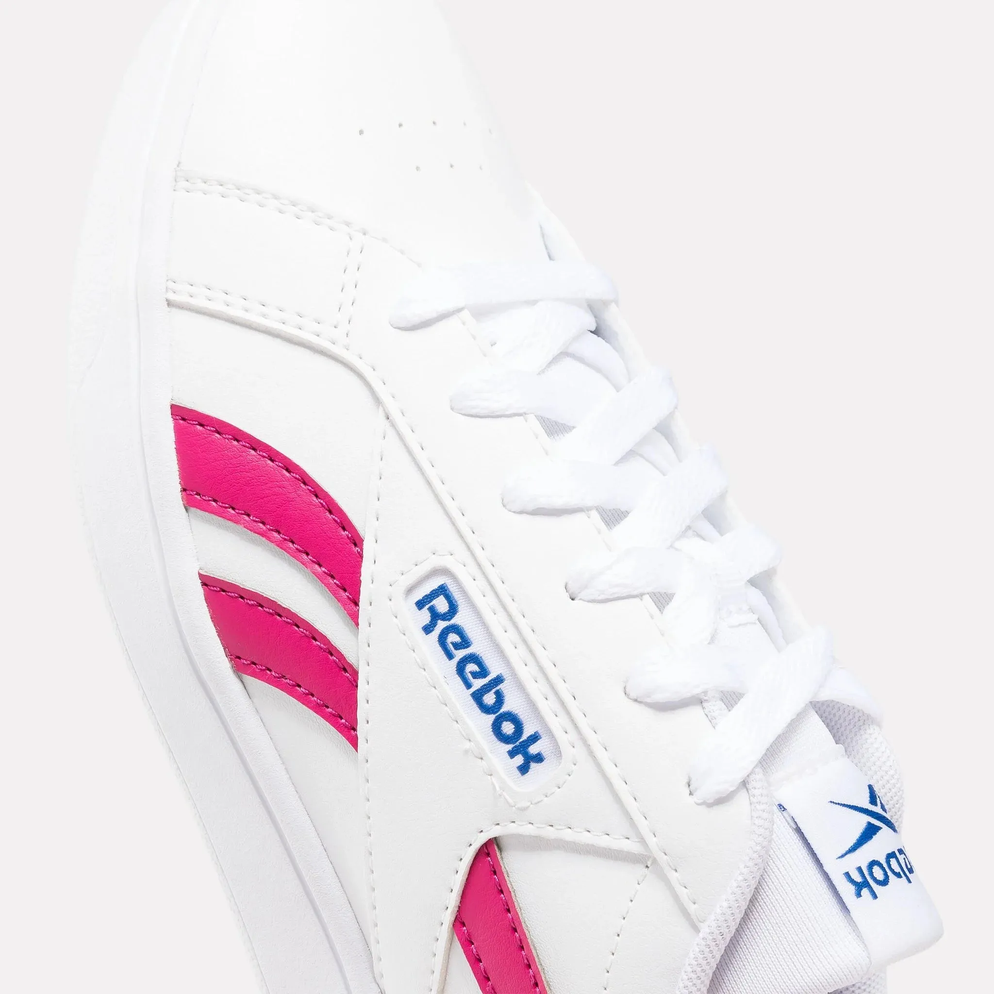 COURT RETRO - WHITE/PINK Flat Shoes Short Dresses