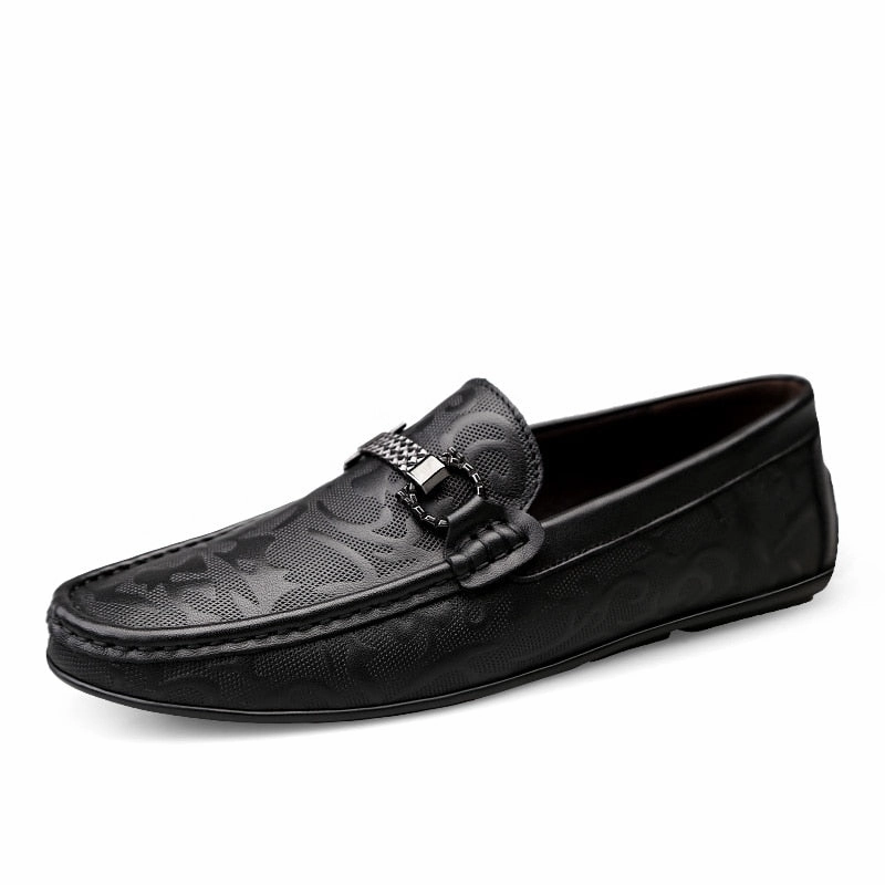 Loafers Non Slip West Louis Designer Unique Pattern Leather Mocassins