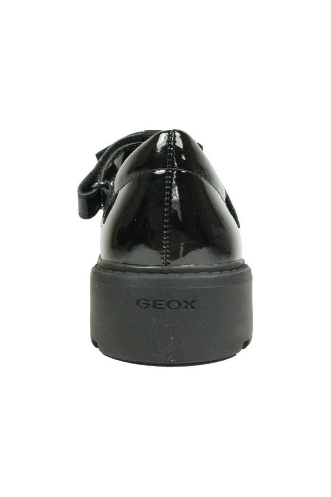 Geox Casey GE J1620E  in Black patent Running Shoes For High Arches
