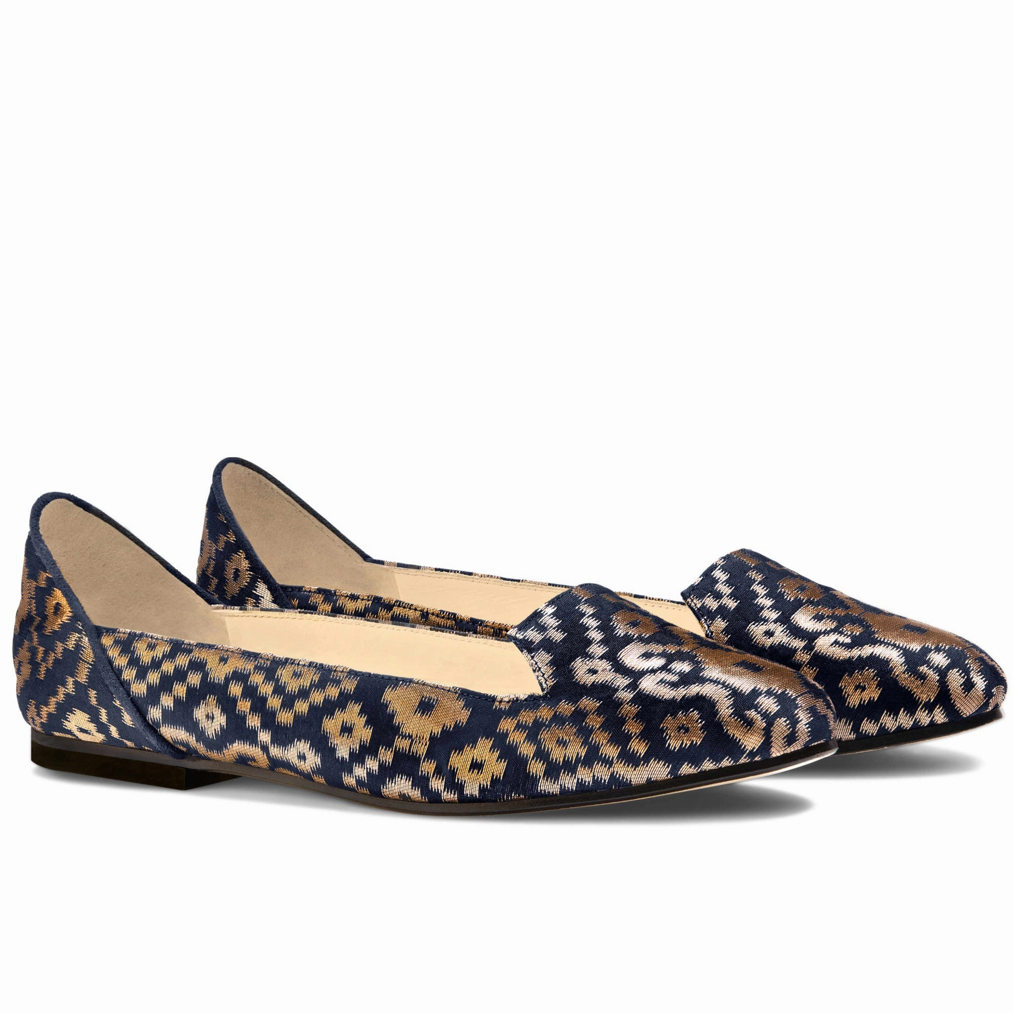 Midnight in Banaras Blue Ballet Flats Coolest Basketball Shoes Under 150