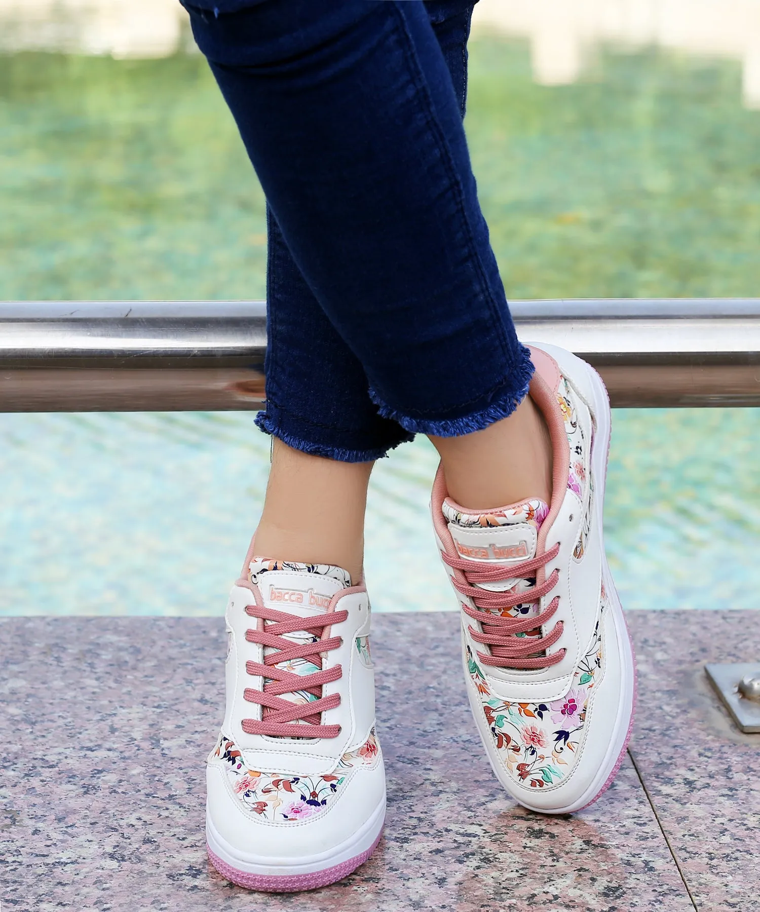 Bacca Bucci VIXEN Low Top Flat Sole Fashion Women's Sneakers with Digital Prints Cos Sneakers