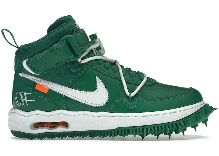 Nike Air Force 1 Mid Off-White Pine Green Nike Diamond Turf Shoes