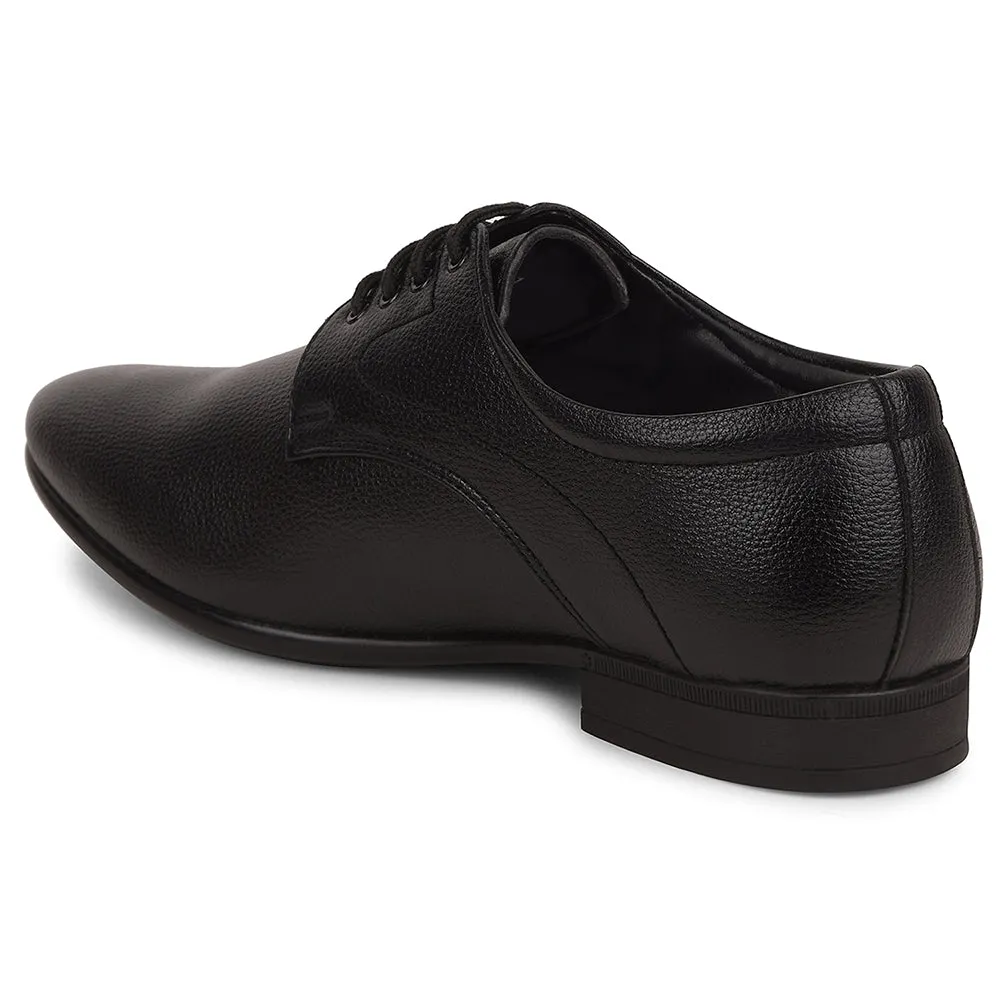 Fortune Black Formal Lacing Derby Shoes For Men UVL-131 By Liberty Riding A Scooter With Dress Shoes