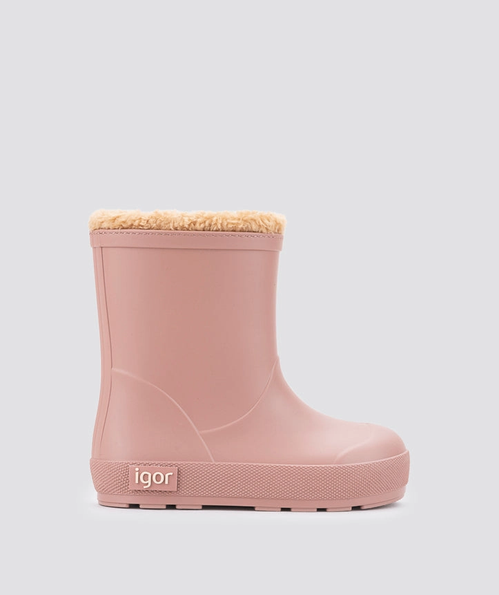 Lands End Snow Boots Igor Girl's Yogi Borreguito Rain Boots - Rosa