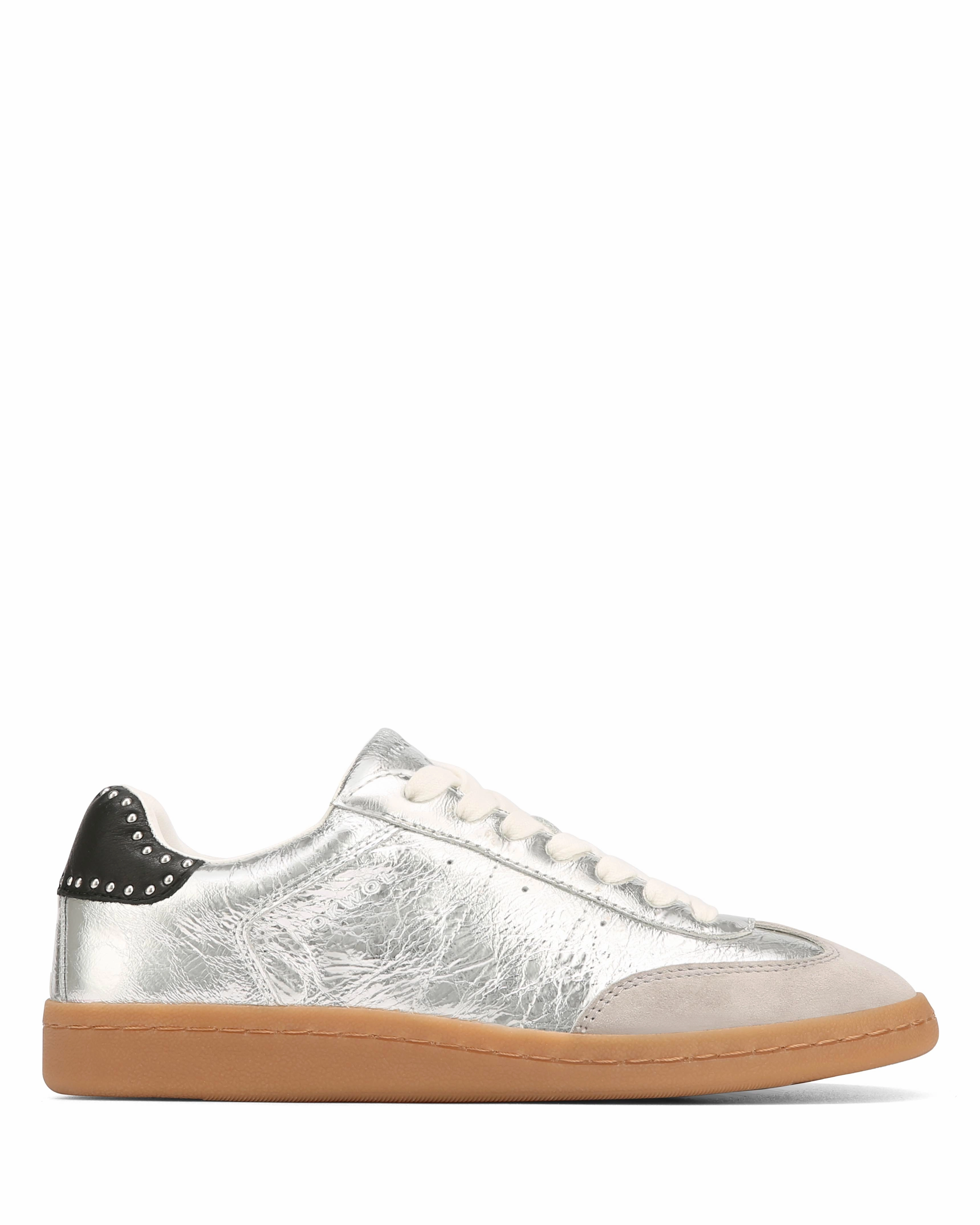 Runner Sneakers Dasha Silver Crinkle Soft Leather