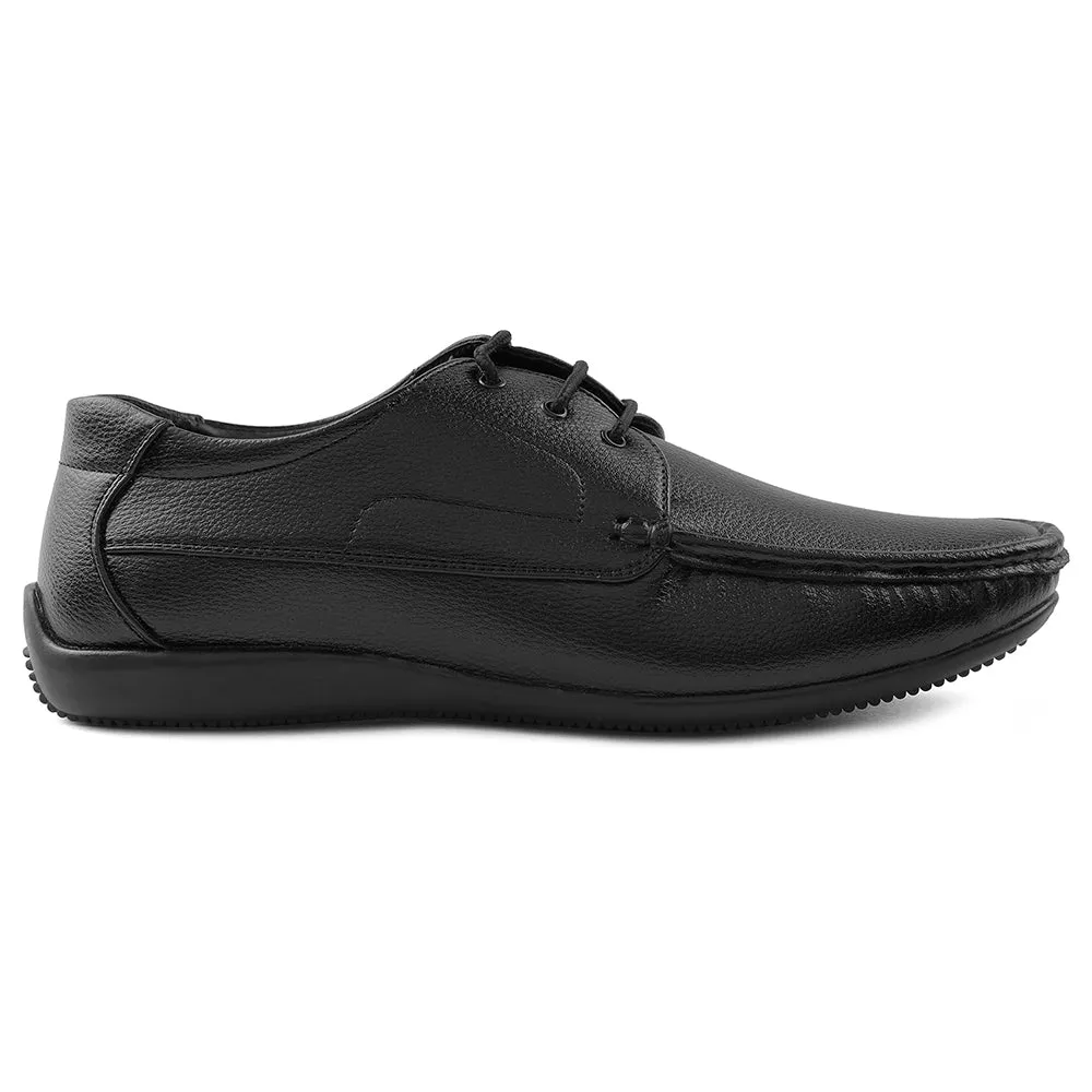 Fortune Black Lacing Formal Derby Shoes For Men HML-6E By Liberty Hybrid Dress Shoe