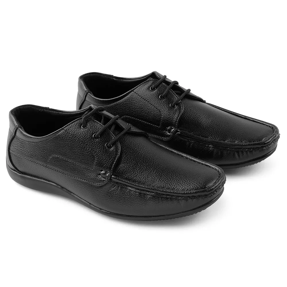 Dress Shoes Squeaking Fortune Black Lacing Formal Derby Shoes For Men HML-6E By Liberty