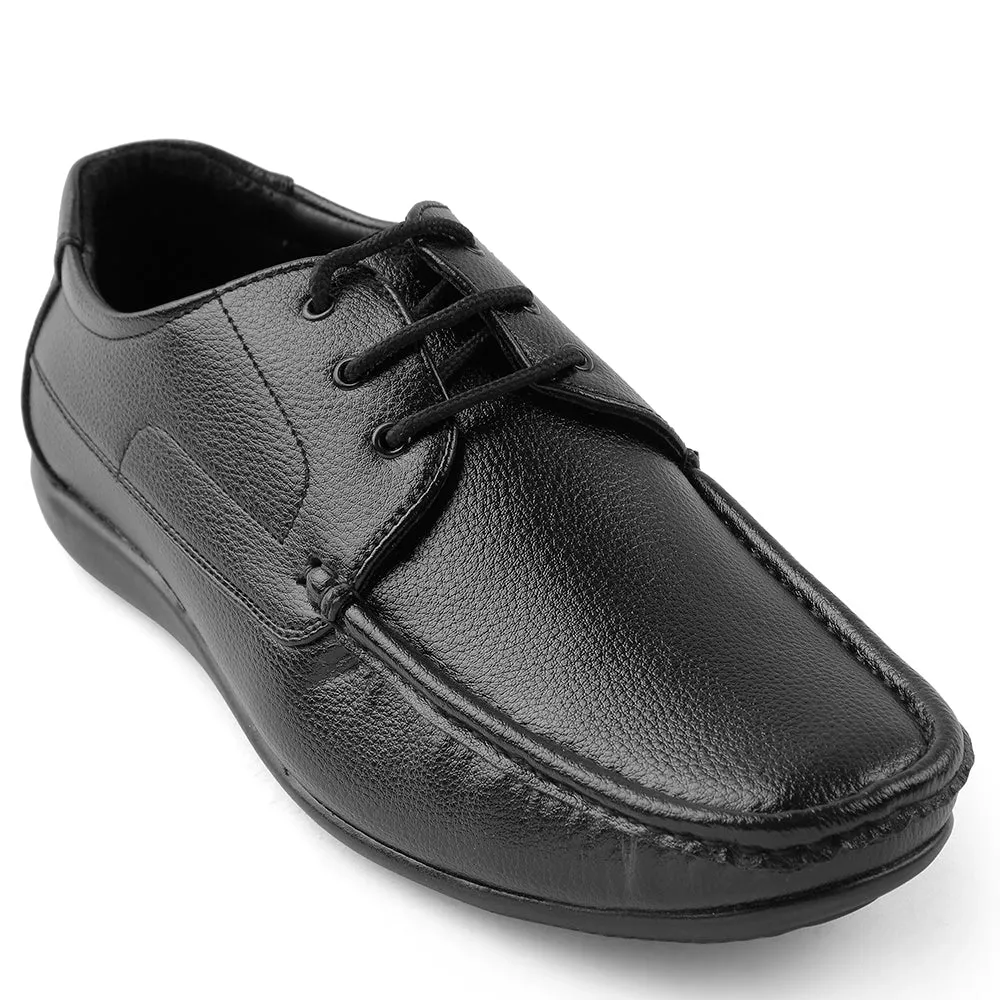 Elsa Shoes Dress Up Fortune Black Lacing Formal Derby Shoes For Men HML-6E By Liberty