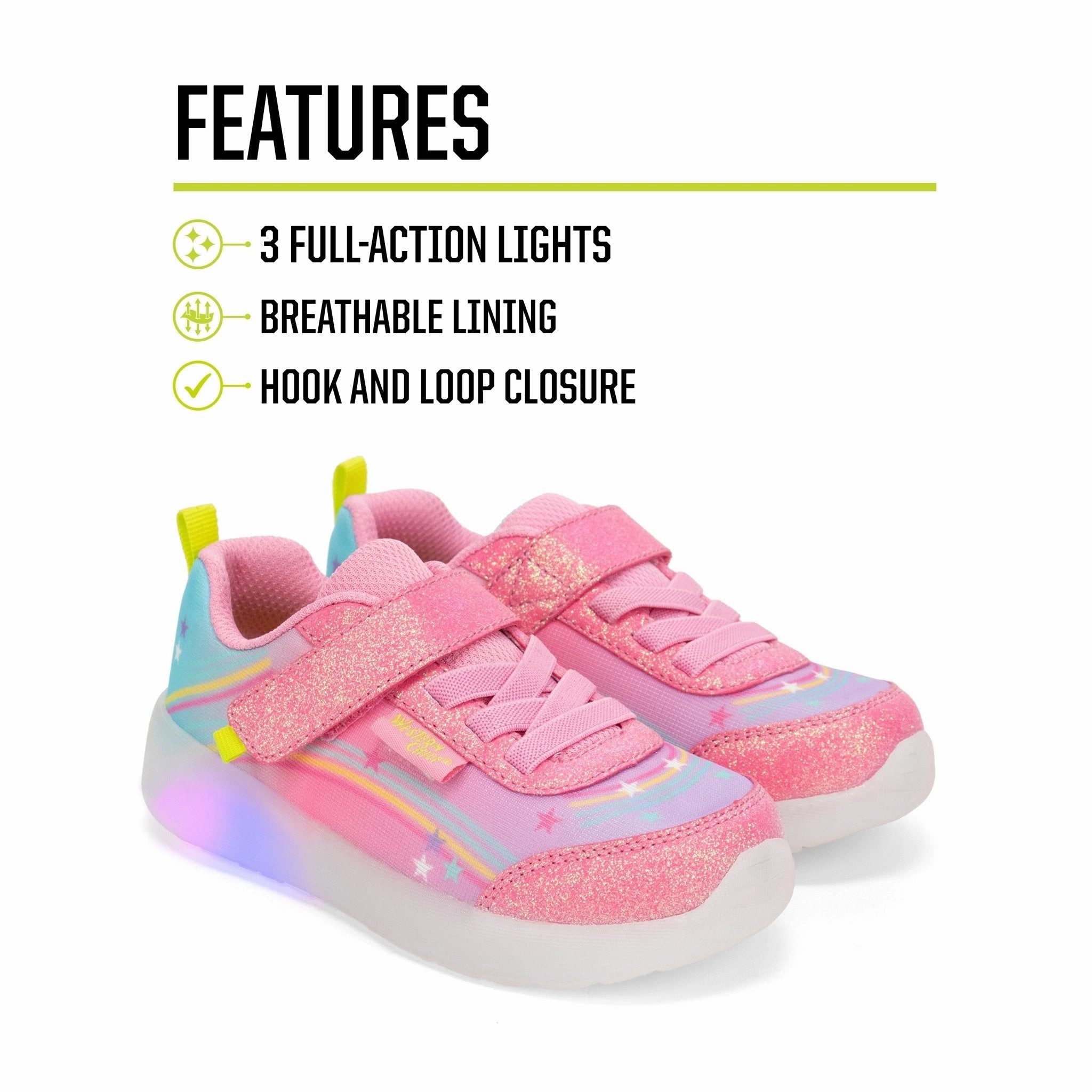 Classic Low Sneakers Kids Lighted Flash Feet Sneaker - Pink