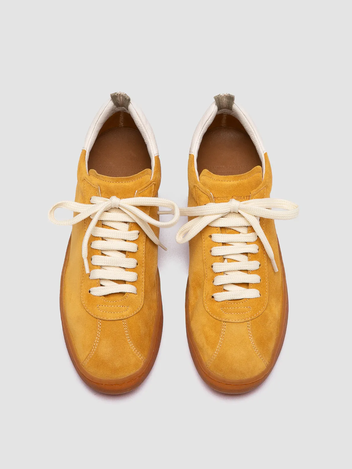 Sneakers And Athletic Shoes DESTINY 101 - Yellow Leather and Suede Sneakers