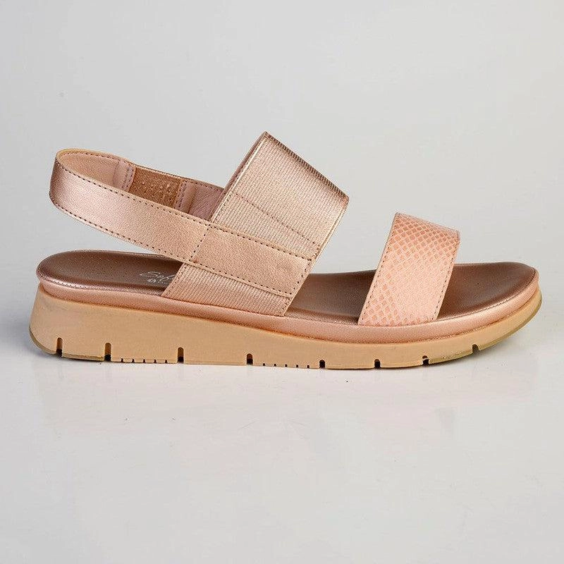 Slip On Slip-on Loafer Slip On Tennis Soft Style By Hush Puppies Tegan Wedge Sandal - Rose Gold