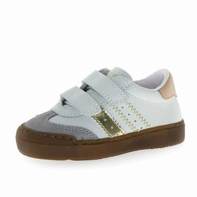 Grandprø Rally Laser Cut Sneakers Naturino Girl's Riby Vl Casual Shoes - Grey/White/Platinum