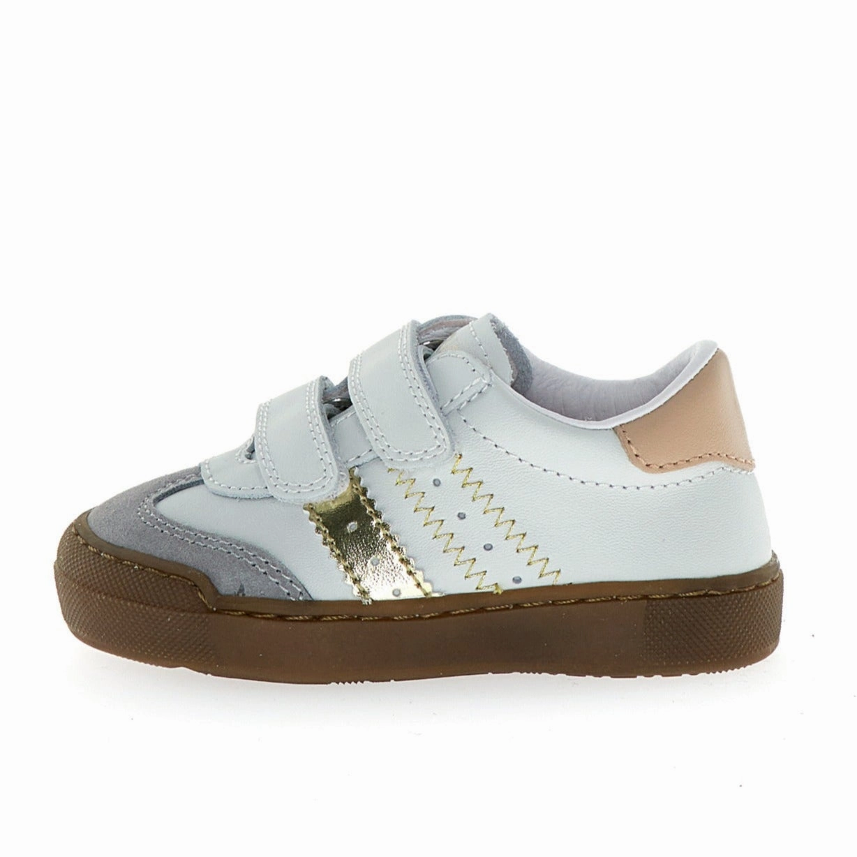 Naturino Girl's Riby Vl Casual Shoes - Grey/White/Platinum Dance Sneakers For Zumba