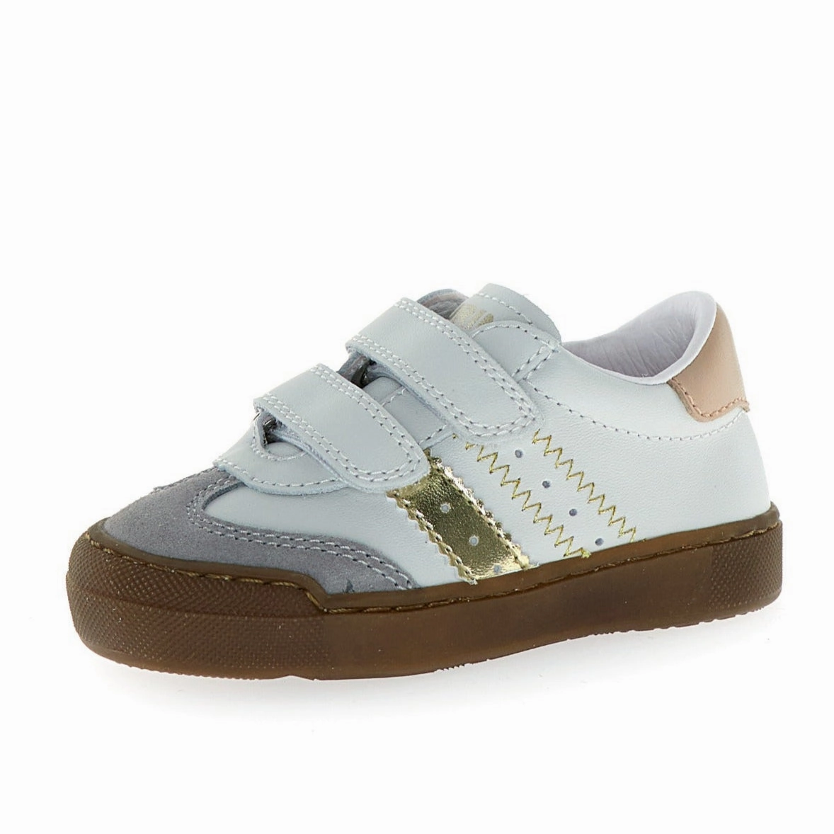 Naturino Girl's Riby Vl Casual Shoes - Grey/White/Platinum Sneakers At Walmart