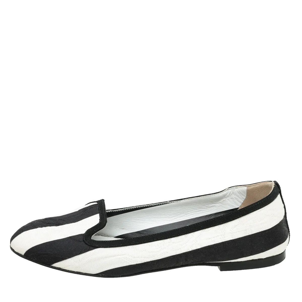 Dolce & Gabbana Bicolor Striped Ballerina Flats 35 Flat Net Shoes