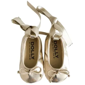 Gel Flat Shoes Dolly by Le Petit Tom Ballerina Gold