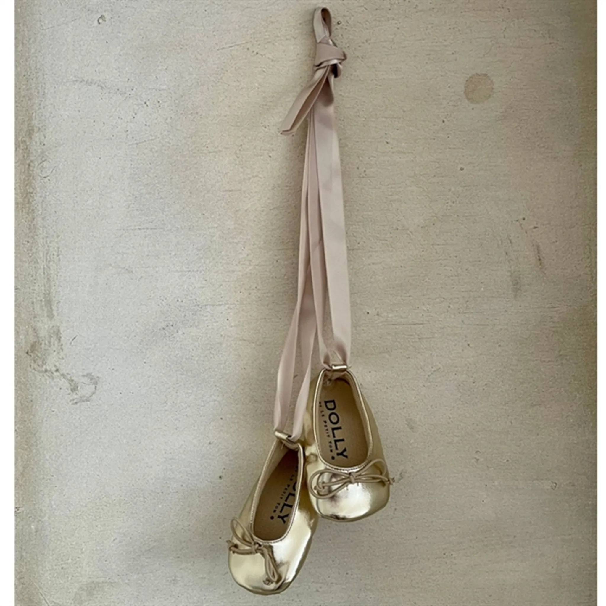 Dolly by Le Petit Tom Ballerina Gold Shoes For Prom Flats
