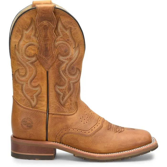  'Double H' Men's 11" Durant SR Western Square Toe - Brown