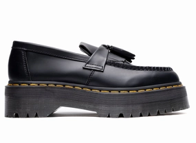 Vans Slip On Loafers Dr. Martens Adrian Quad Black Smooth