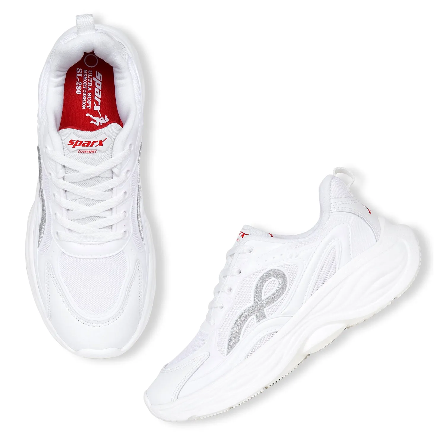 Athleisure Shoes for Women SL 280 Burgundy And White Basketball Shoes