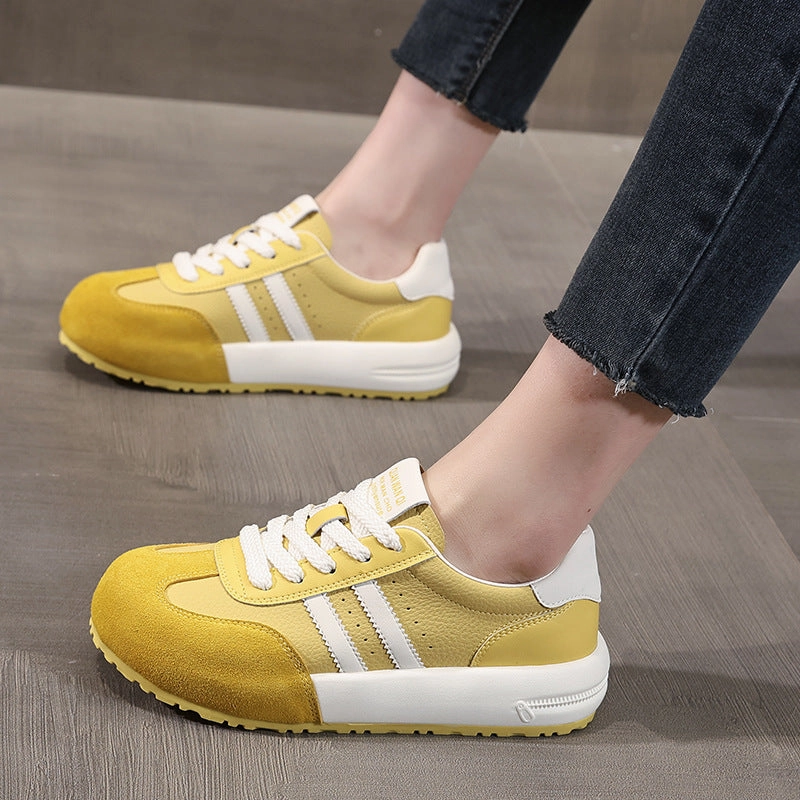 Training Baseball Shoes Women's Fashion Breathable Leather Training Casual Sneakers