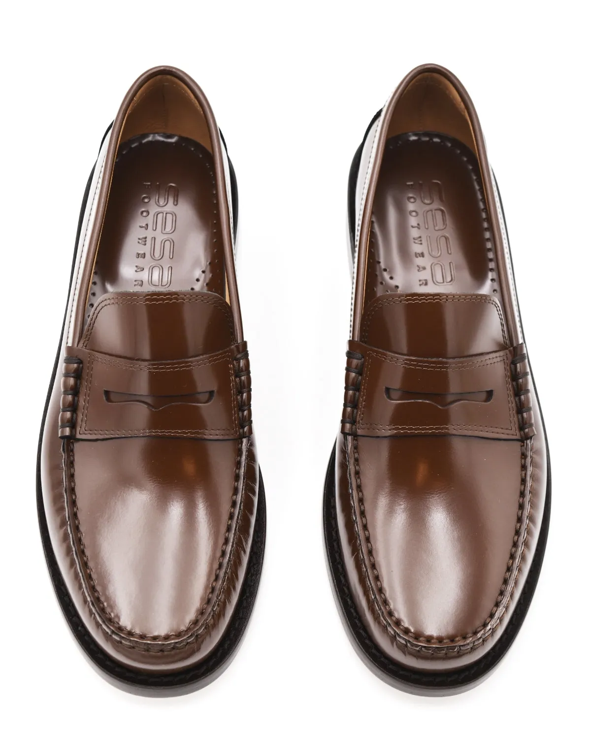 Sesa New York Loafer in Brown Loafers Santoni