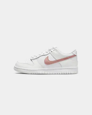 Nike Kids' Nike Dunk Low "White Pink" White/Metallic Red Nike Acronym Shoes