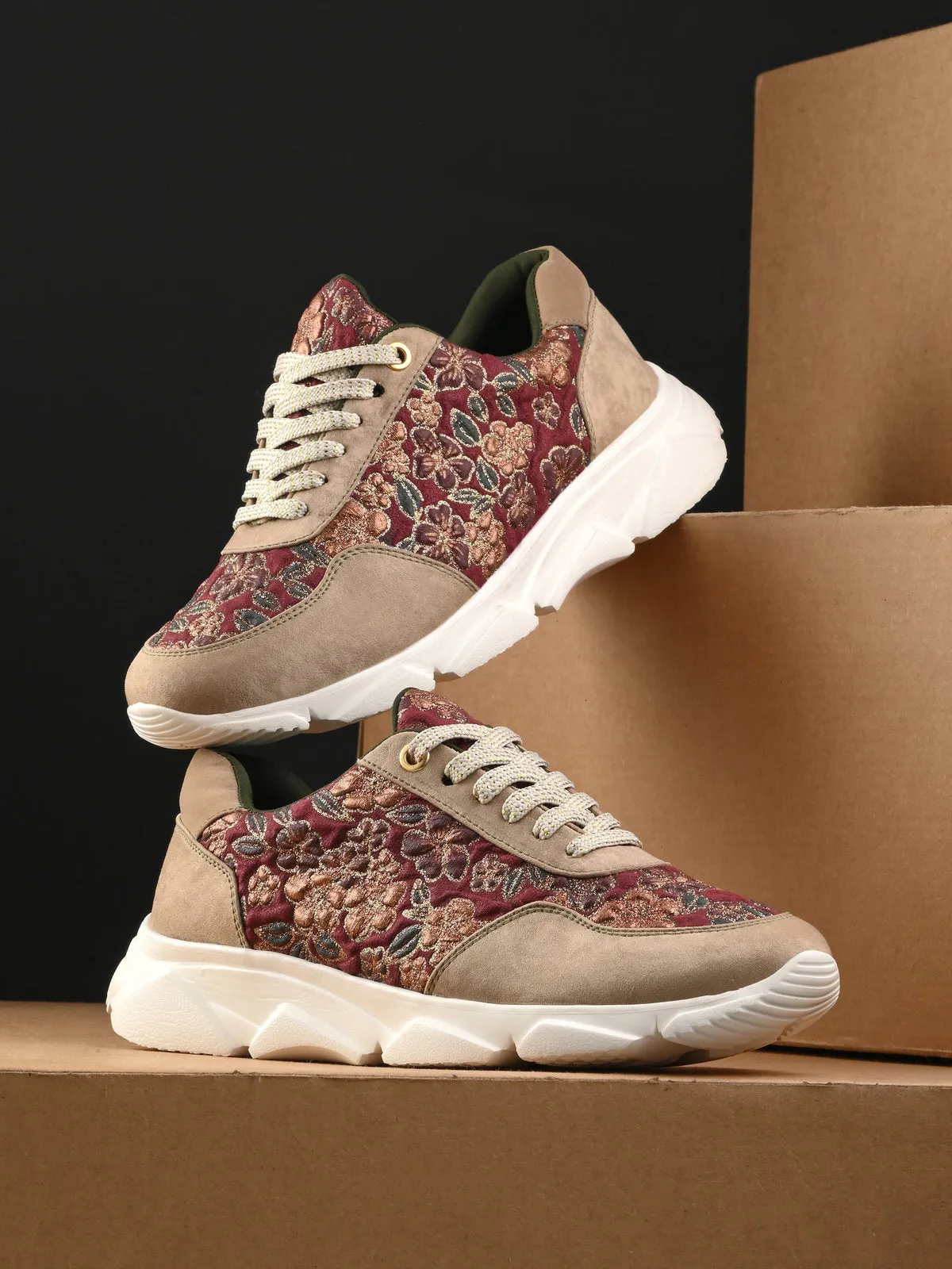 Good Sneakers For Working Out Cotton Ethnic Sneakers