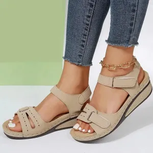 Sandals Cognac Flap Wedge Sandal Shoes