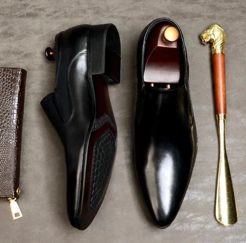 Men  Dress Shoes -  Valentino Italian Shoes Supportive Slip On