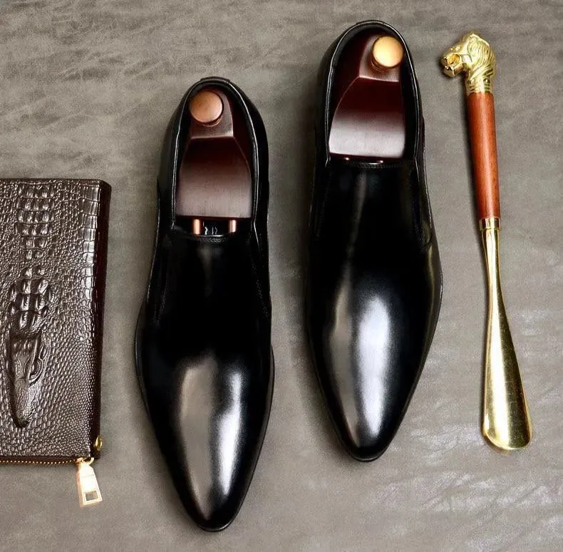 Composite Toe Slip On Boots Men  Dress Shoes -  Valentino Italian Shoes