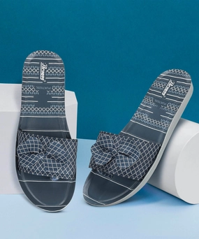 Paragon PUK7025L Women's Blue-Grey Sliders with Cushioned Sole for Everyday Use Santa Cruz Slip On